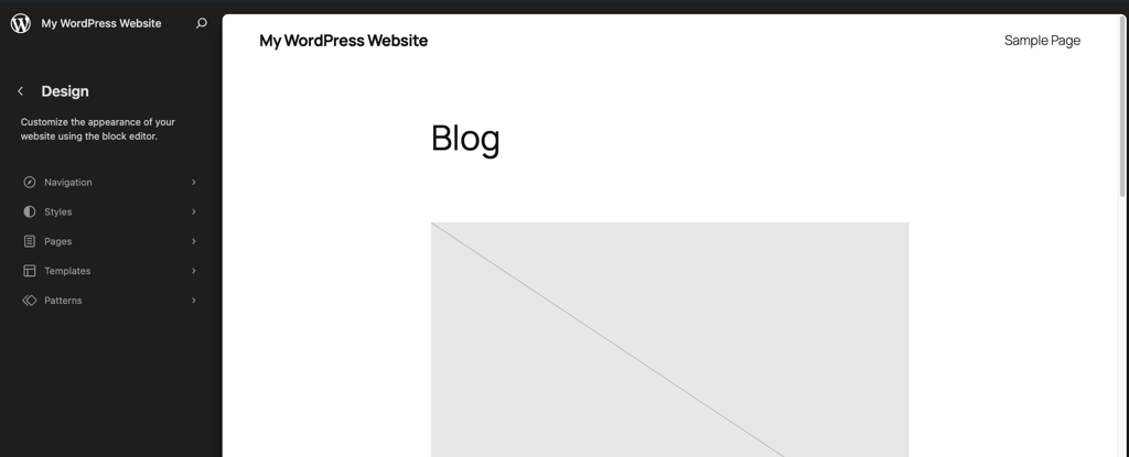 WordPress Site Editor