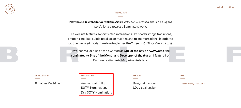 Xavier Cusso's portfolio page
