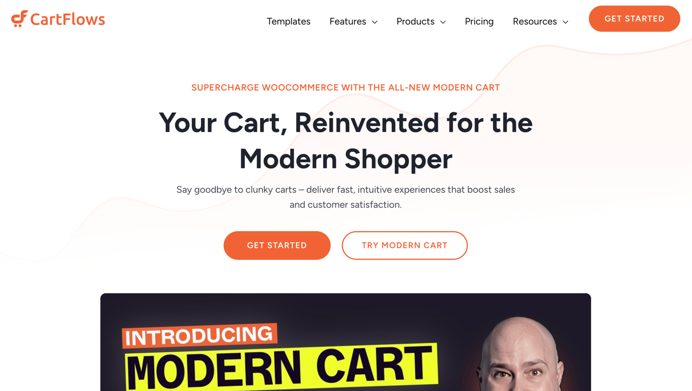 Modern cart homepage