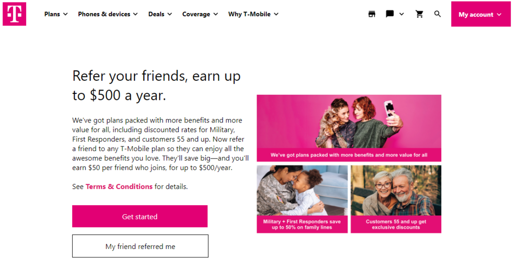 T-Mobile referral program: Refer your friends, earn up 0 a year