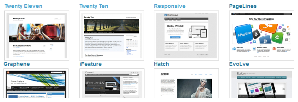 The Multiple Themes plugin&rsquo;s thumbnail showing 8 themes