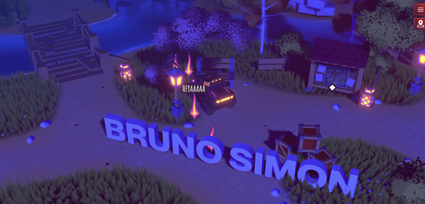 Bruno Simon portfolio page