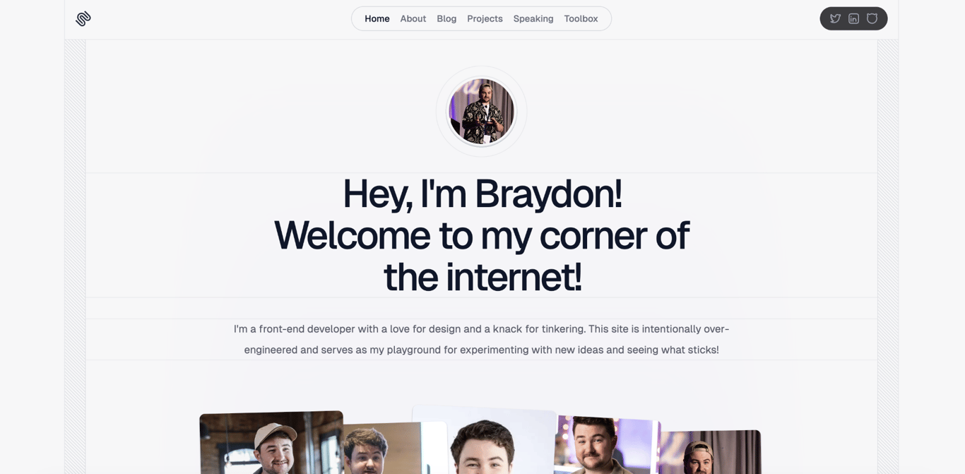 Braydon Coyer portfolio page