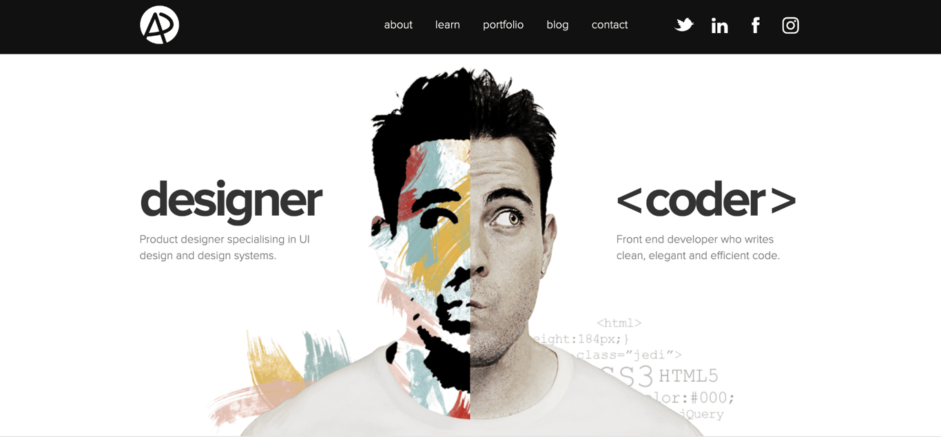 Adham Dannaway portfolio page