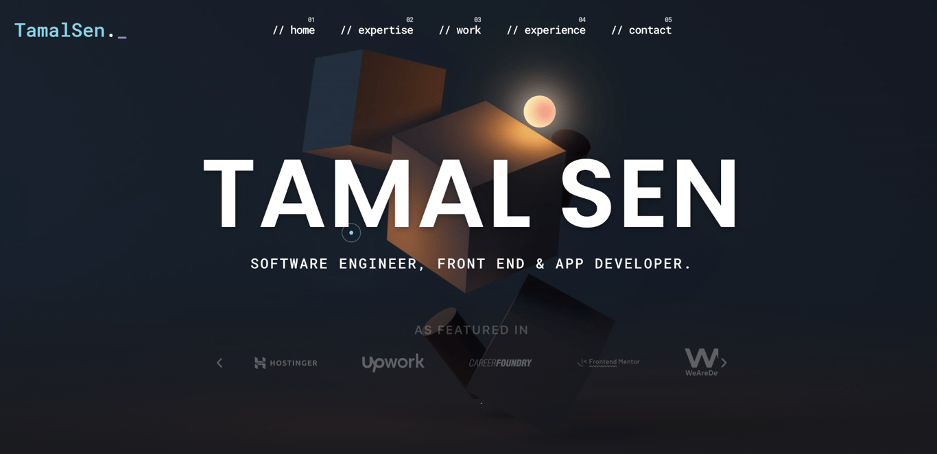 Tamal Sen portfolio page