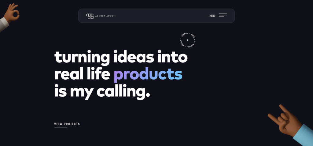 Portfolio of the web developer Adeola Adeoti