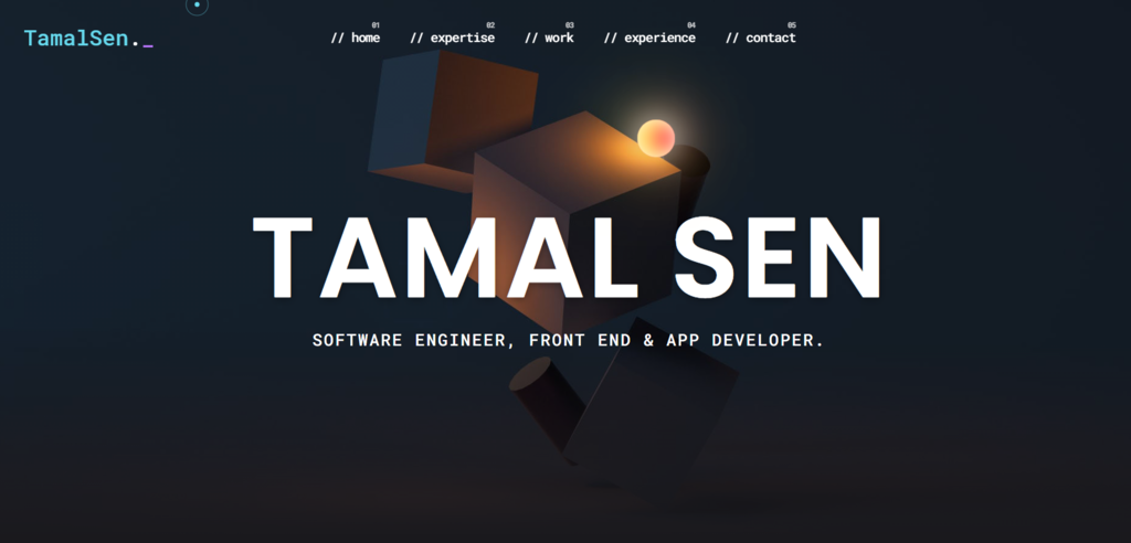 Tamal Sen's software engineer portfolio website