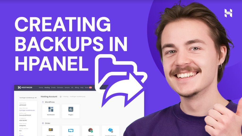 Downloading and restoring backups using Hostinger’s hPanel –video tutorial