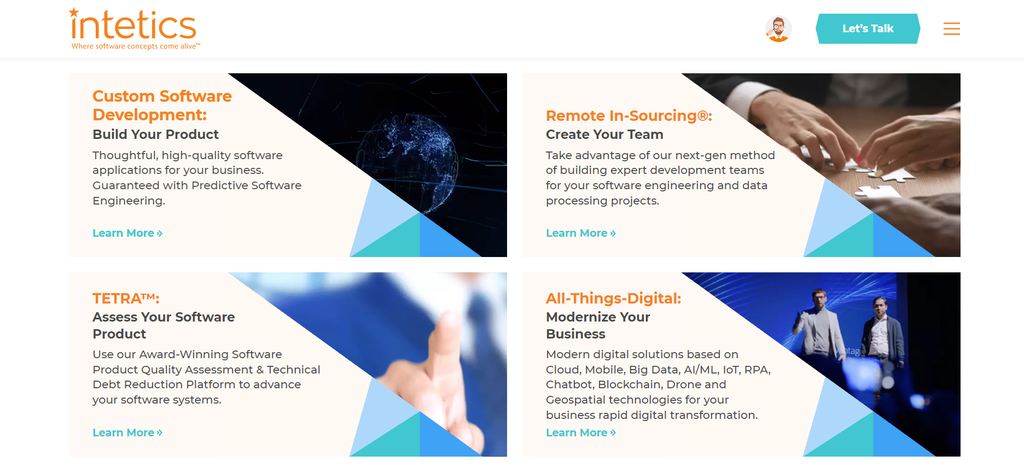 Intetics' website
