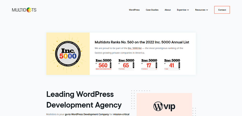 Multidots' website