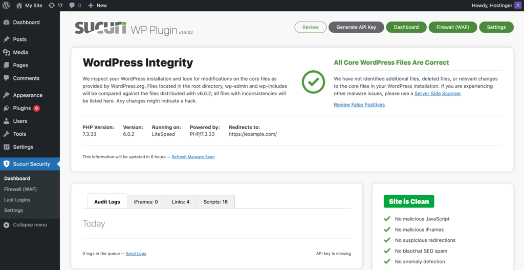 Securi Security WordPress plugin
