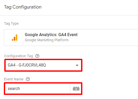 Create an event name using the exact one in recommended events documentation