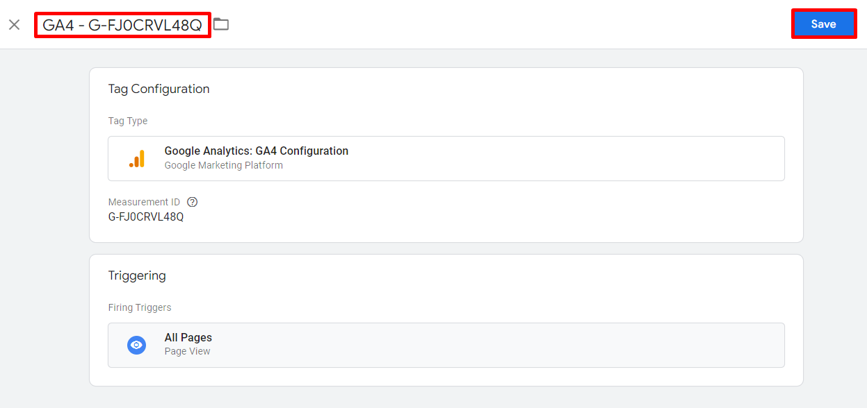 Label your tag name with Measurement ID for better tag management