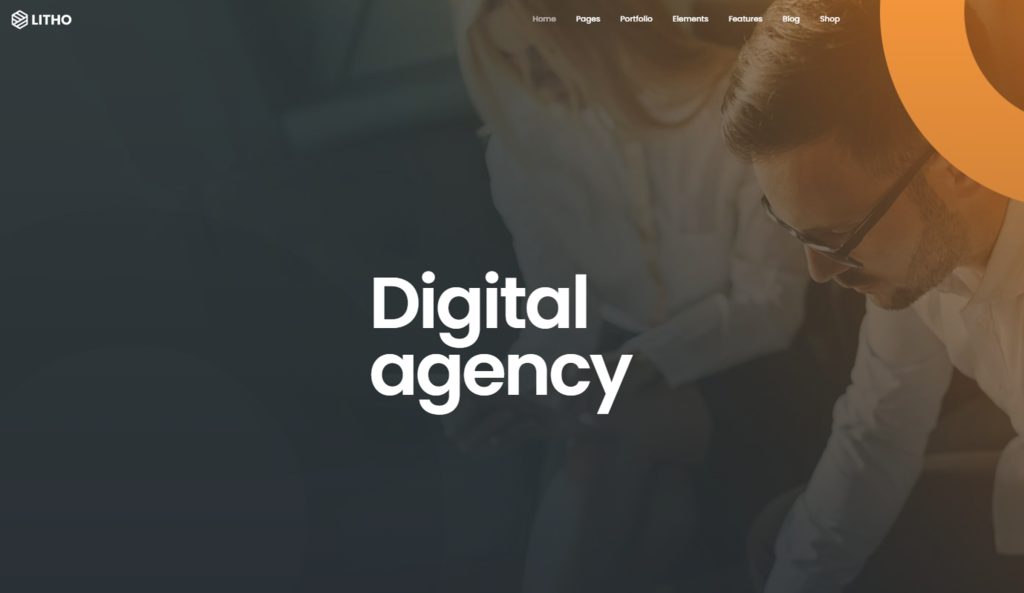 Litho è un tema WordPress aziendale adatto soprattutto alle agenzie digitali