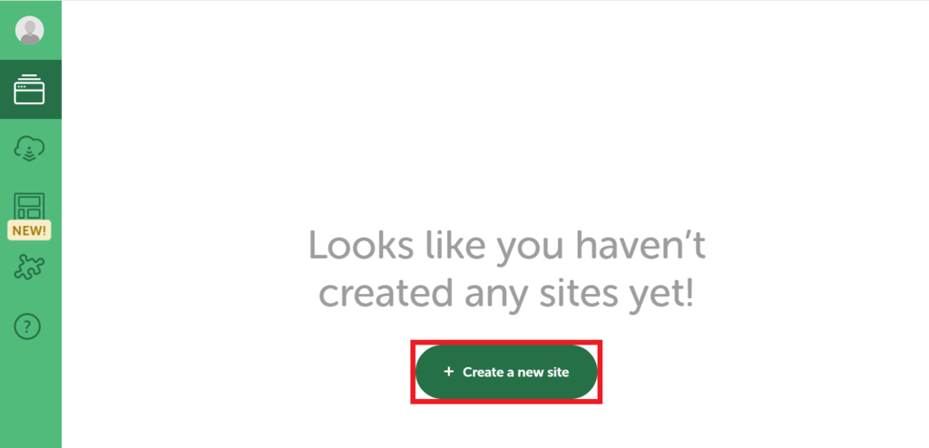 Creating a new site on Local's dashboard