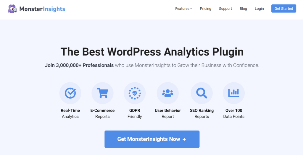 MonsterInsights's official homepage