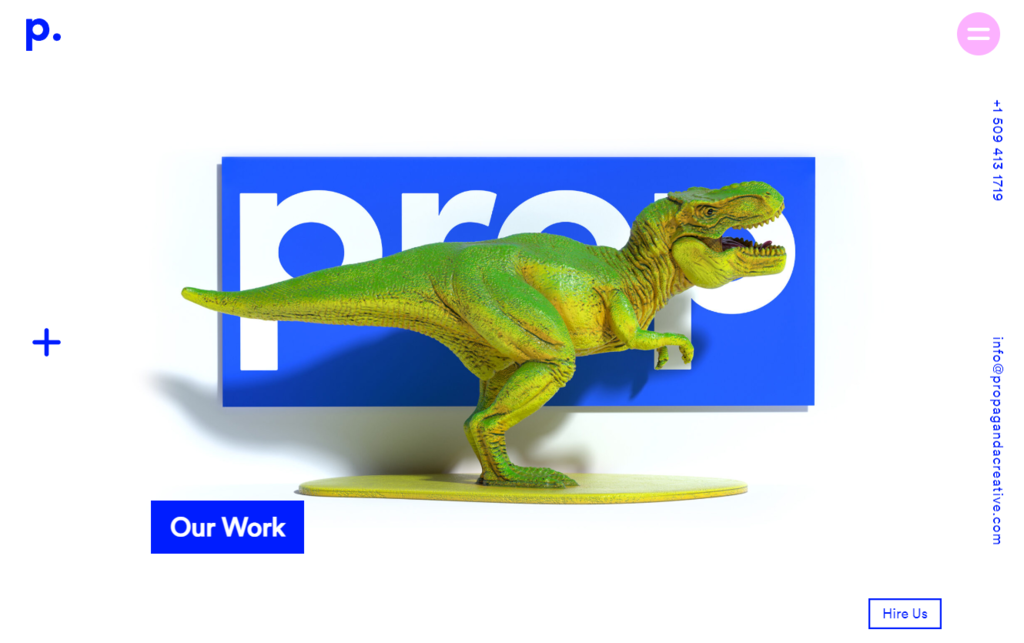 Propaganda Creative, one of the best branding, graphic design, and web agencies, homepage