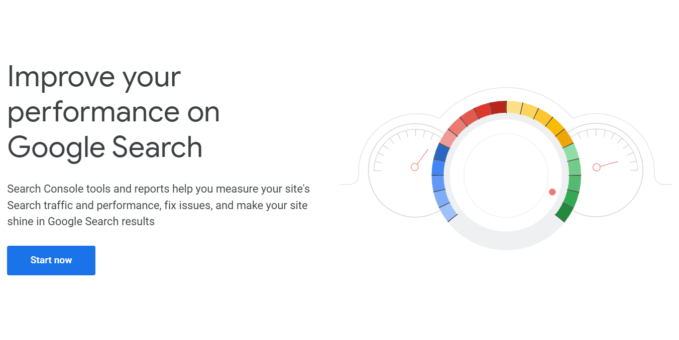 Google Search Console homepage