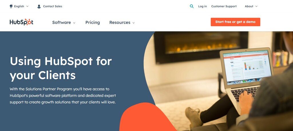 HubSpot website homepage