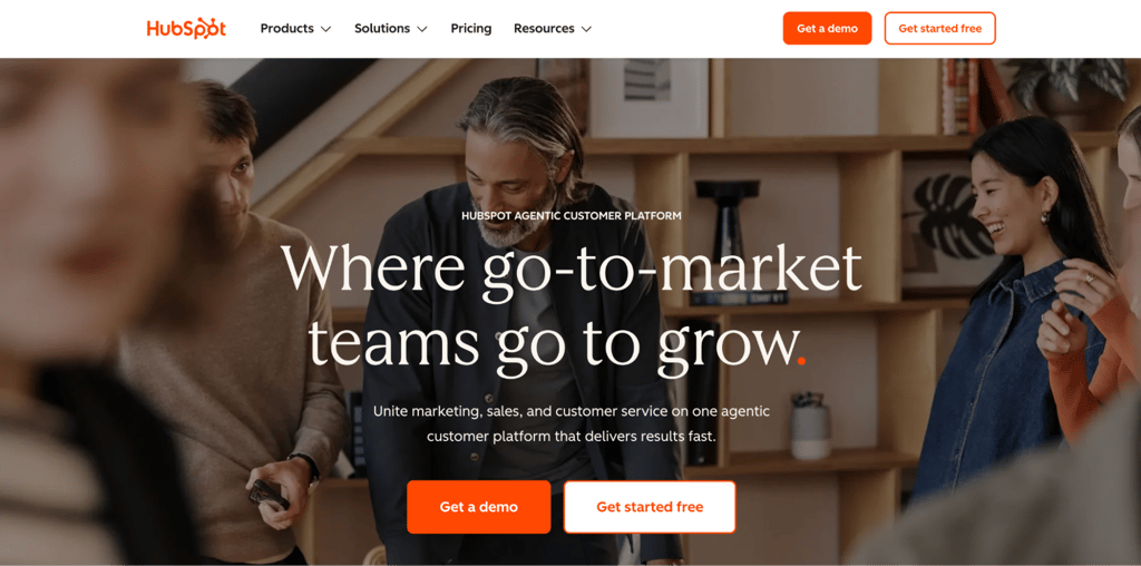HubSpot landing page