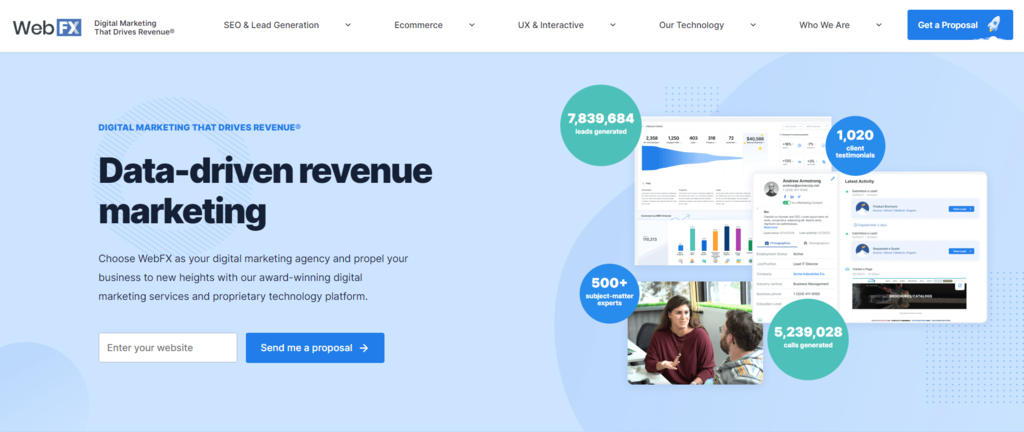 WebFX homepage