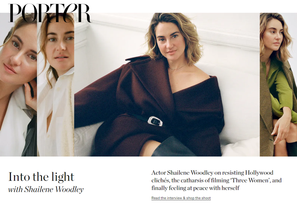 Net-A-Porter's article where readers can directly shop the products that are featured in the article via embedded buy buttons