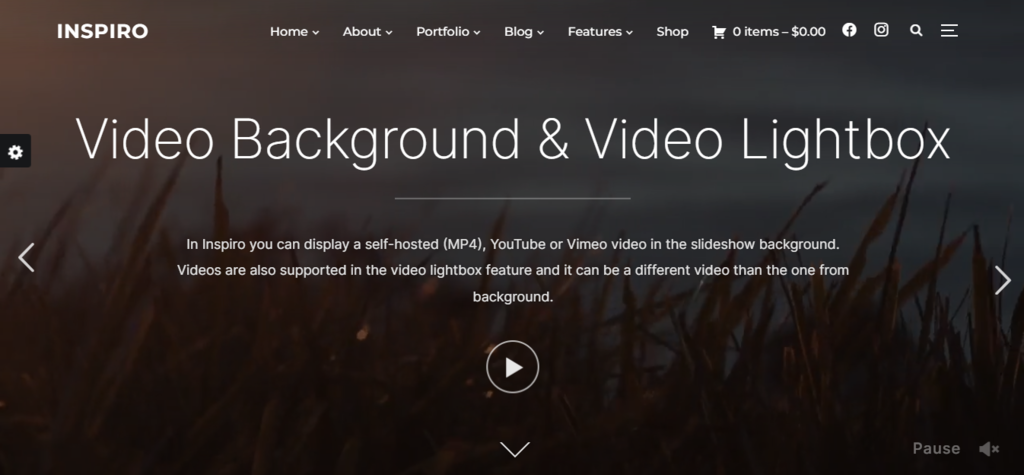 Th&egrave;me WordPress Inspiro pour photographes
