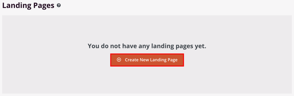 The SeedProd dashboard with the Create New Landing Page button highlighted