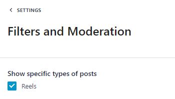 The Filters and Moderation option on the Smash Balloon editor