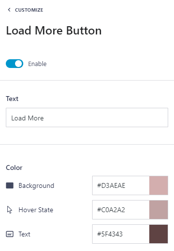 The Load More Button menu on Smash Balloon's live feed editor