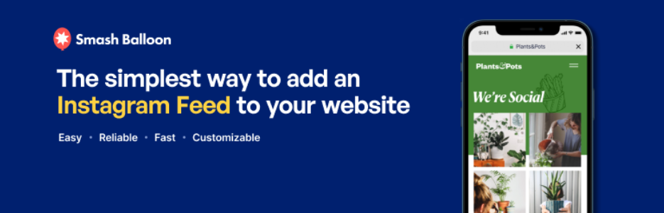 The Smash Ballon plugin banner on WordPress