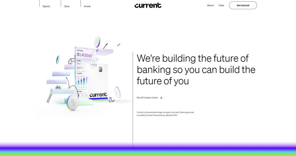 Current bank homepage