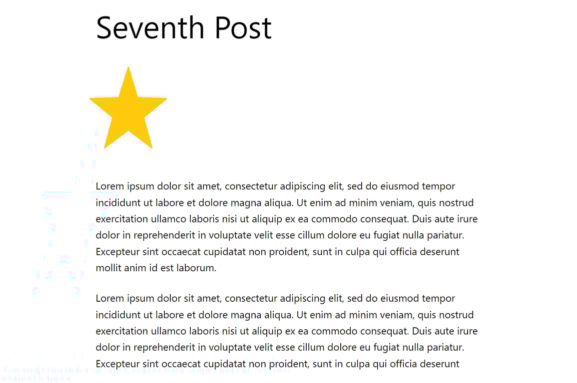 An icon on a post from a specific category