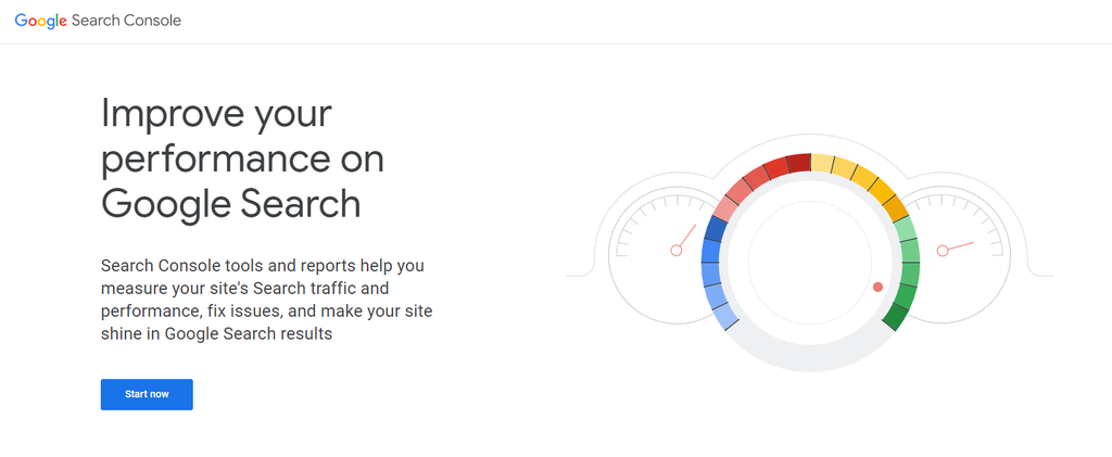 Google Search Console homepage