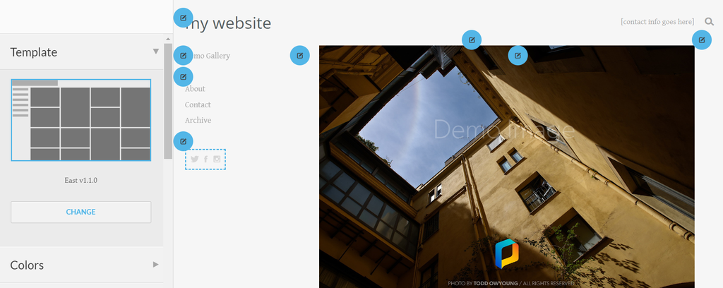 PhotoShelter's interface
