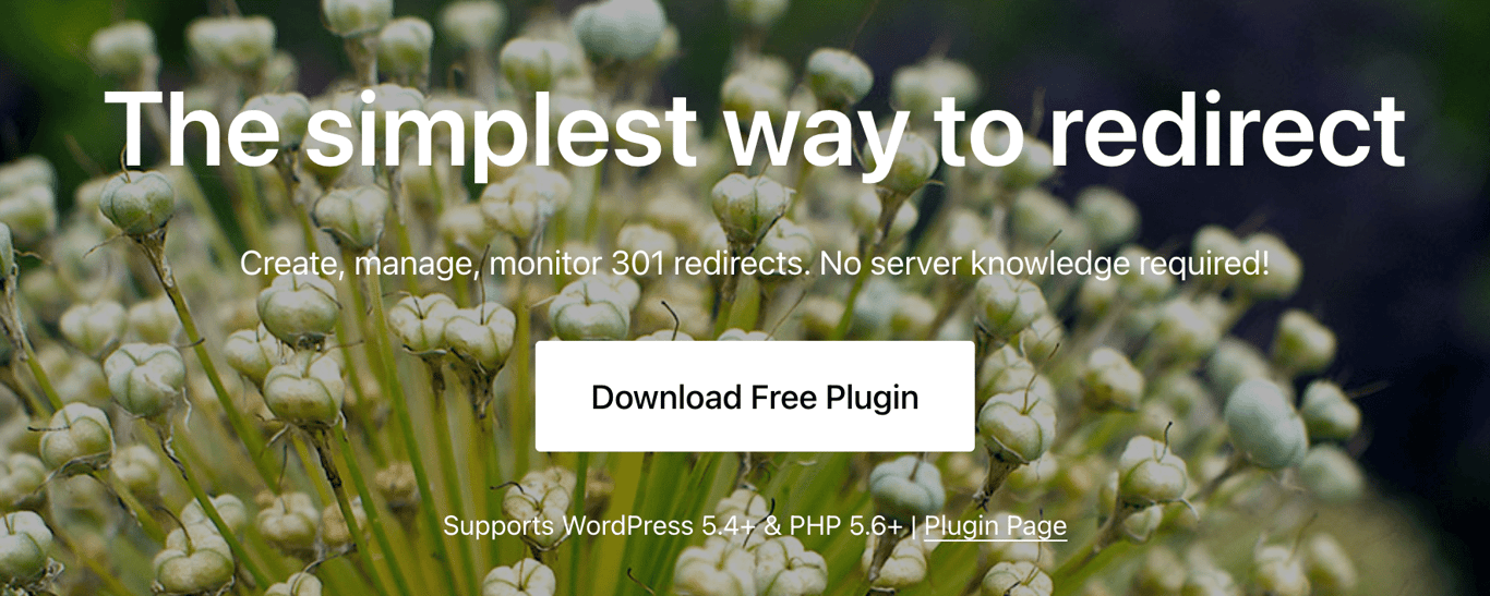 The plugin banner of Redirection