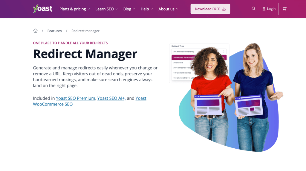 Yoast plugin homepage