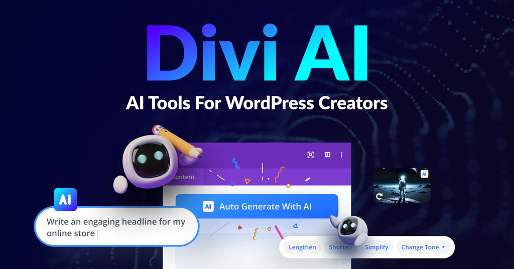 Divi AI homepage