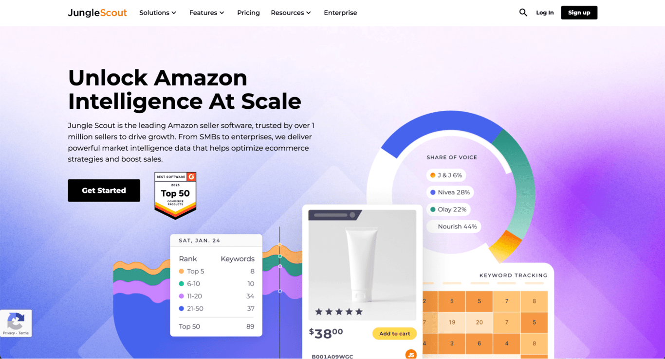 Jungle Scout landing page