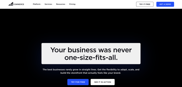 BigCommerce homepage