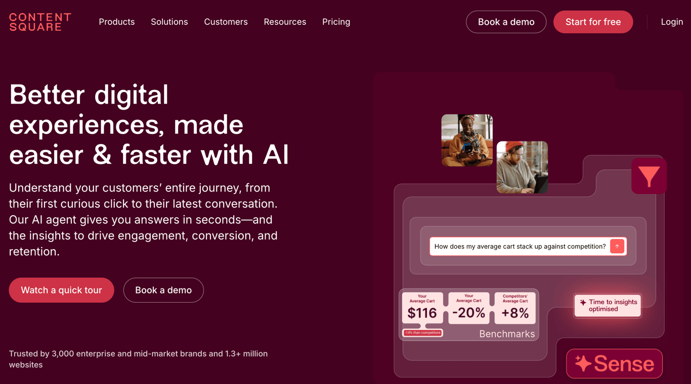Homepage of Contentsquare