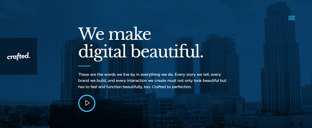 Crafted homepage