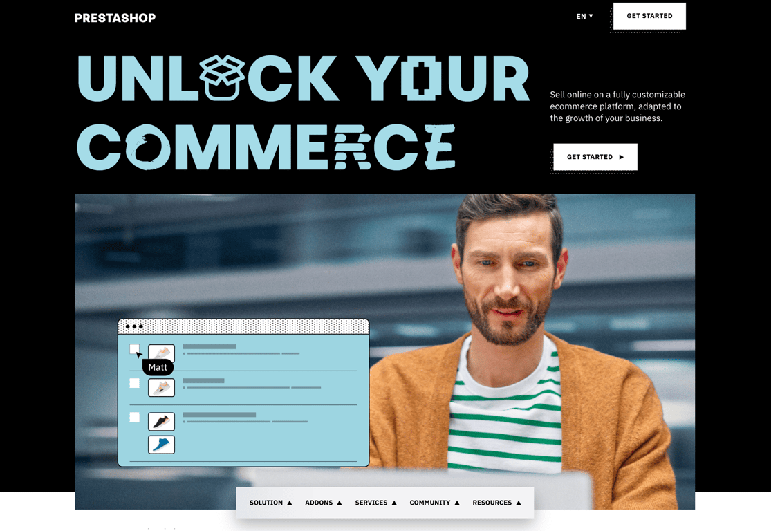 PrestaShop homepage