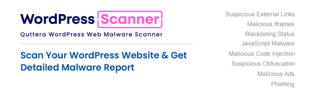 Quttera Web Malware Scanner's banner