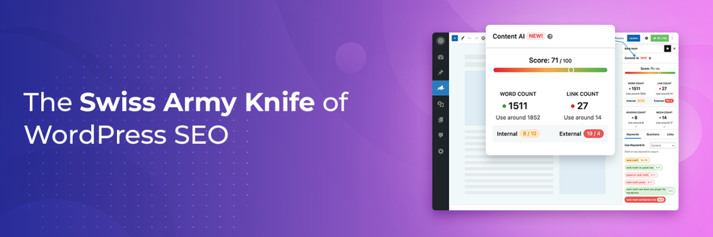 Rank Math SEO's banner