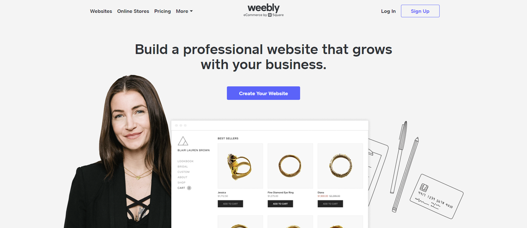Weebly homepage