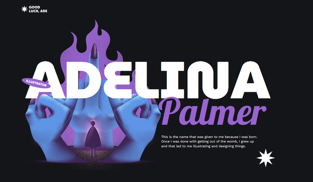 The Adelina website template in Hostinger Website Builder.