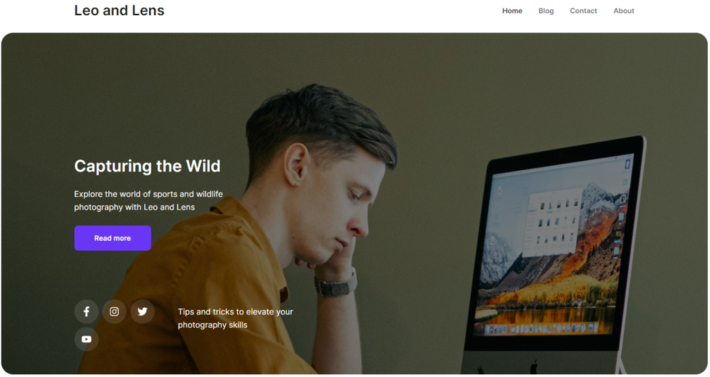 Hostinger Blog Theme example site