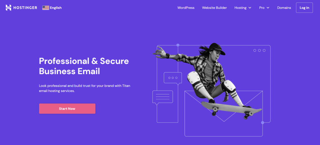 Hostinger's Business Email landing page