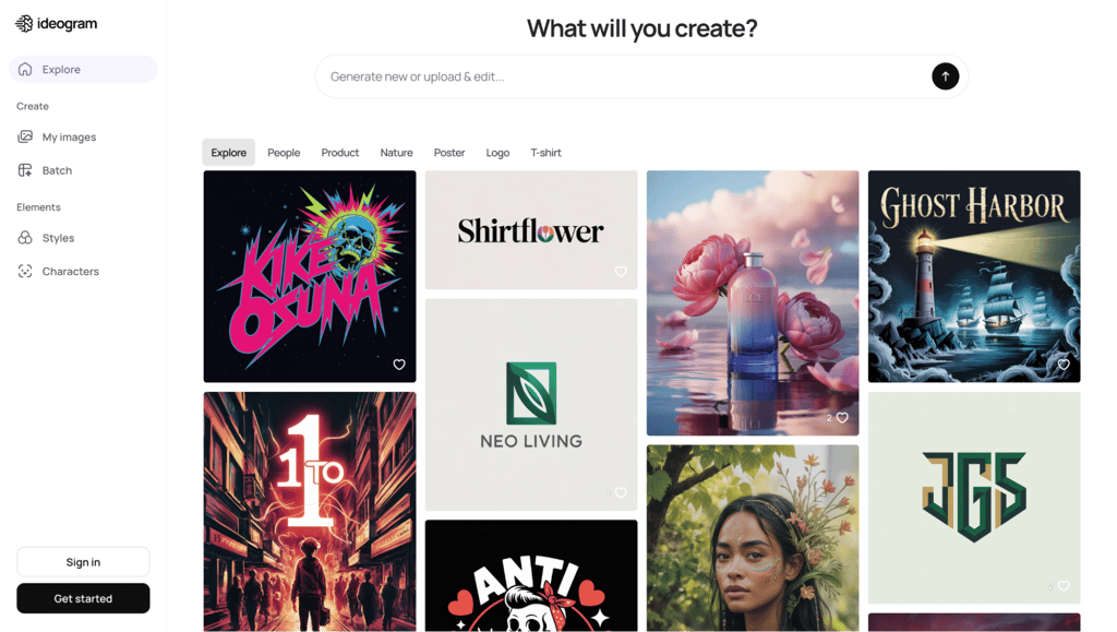 Ideogram interface